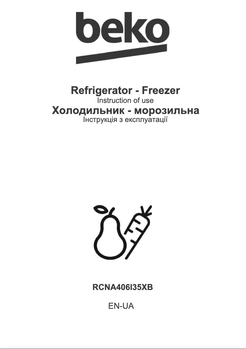 Image de la première page du manuel de l'appareil RCNA406I35XB