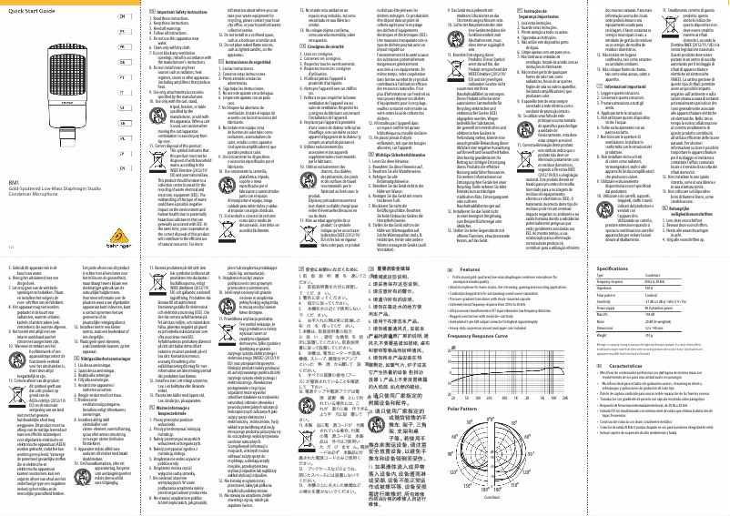 Página 1 del manual Manual de usuario Behringer BM1