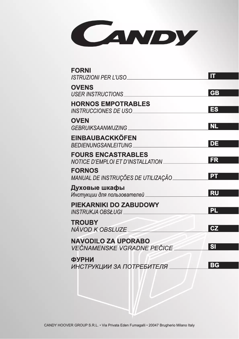 Page n°1 - Manuel utilisateur Candy FCS65 X