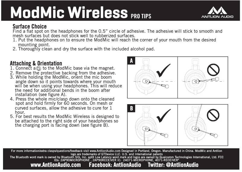 Imagen de la primera página del manual del dispositivo ModMic Wireless GDL-0700