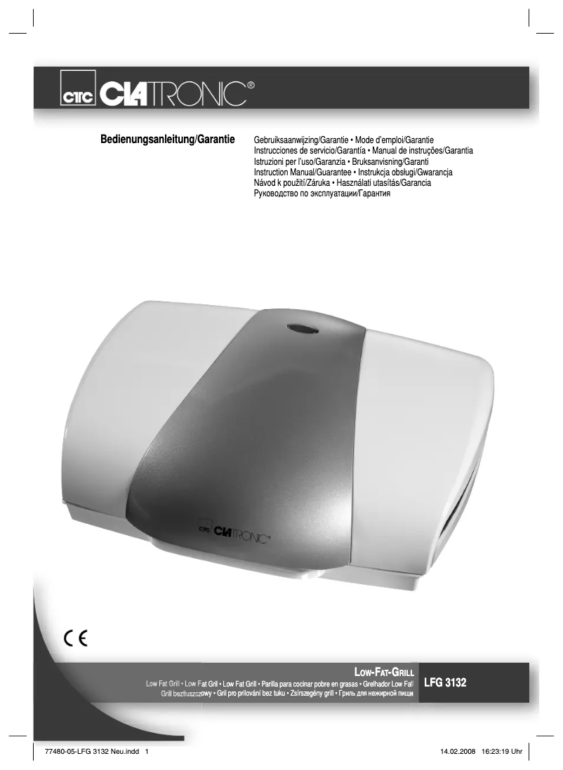 Image de la première page du manuel de l'appareil LFG 3132