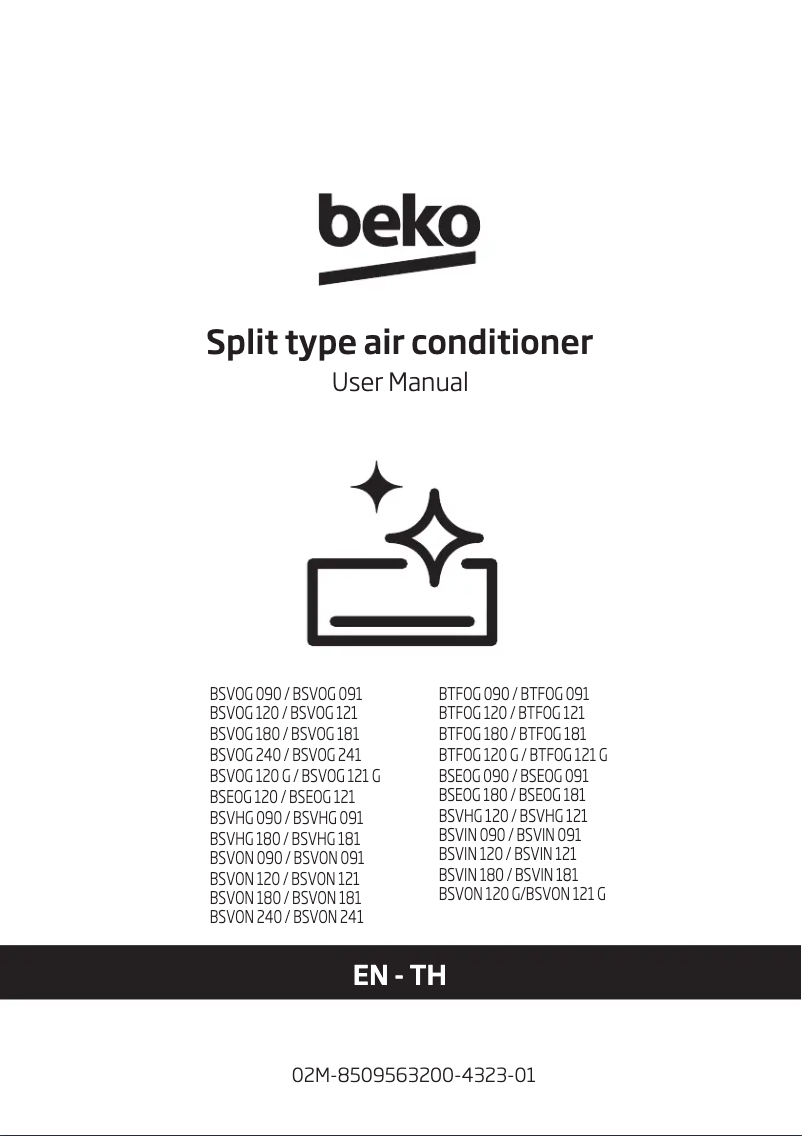 Page 1 de la notice Manuel utilisateur Beko BSVON 120