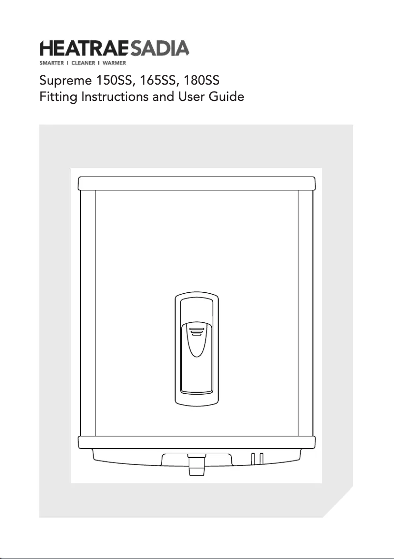 Page 1 de la notice Manuel utilisateur Heatrae Sadia Supreme 180SS