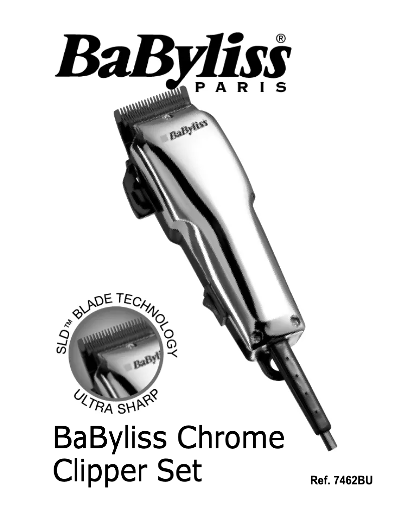 Page n°1 - Manuel utilisateur BaByliss Chrome 7462BU