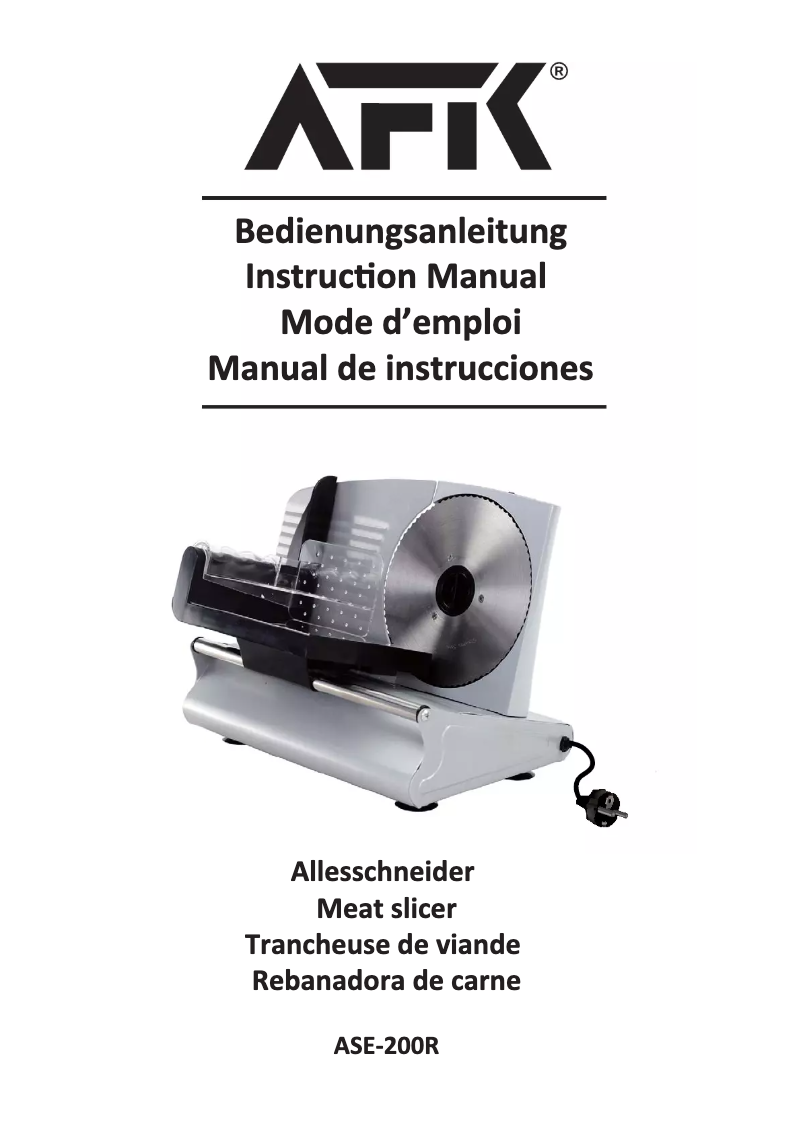 Página 1 del manual Manual de usuario AFK ASE-200R
