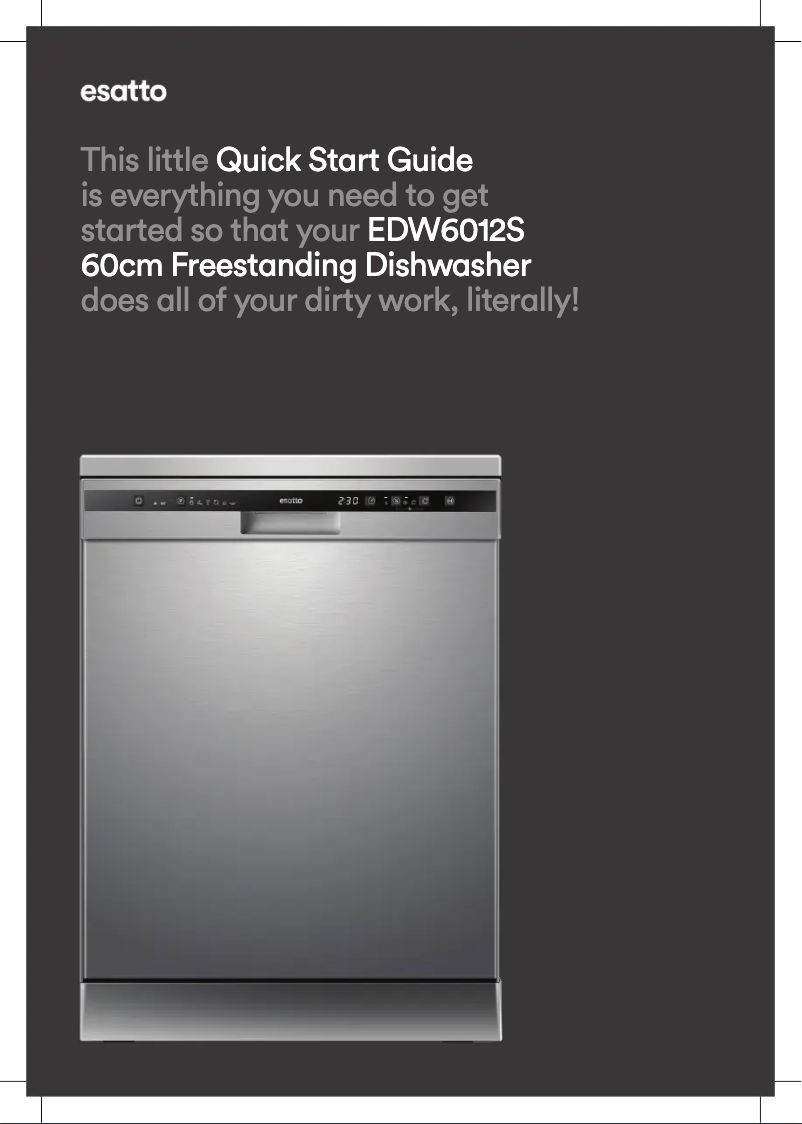 Page 1 de la notice Guide de démarrage rapide Esatto EDW6012S