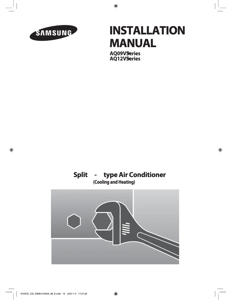 Page n°1 - Guide d'installation Samsung AQ12VBLX
