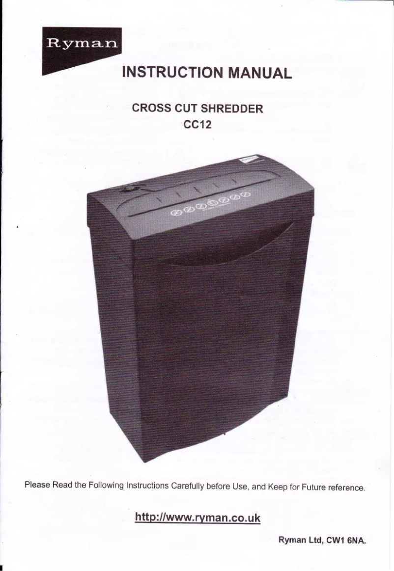 Image de la première page du manuel de l'appareil CC12