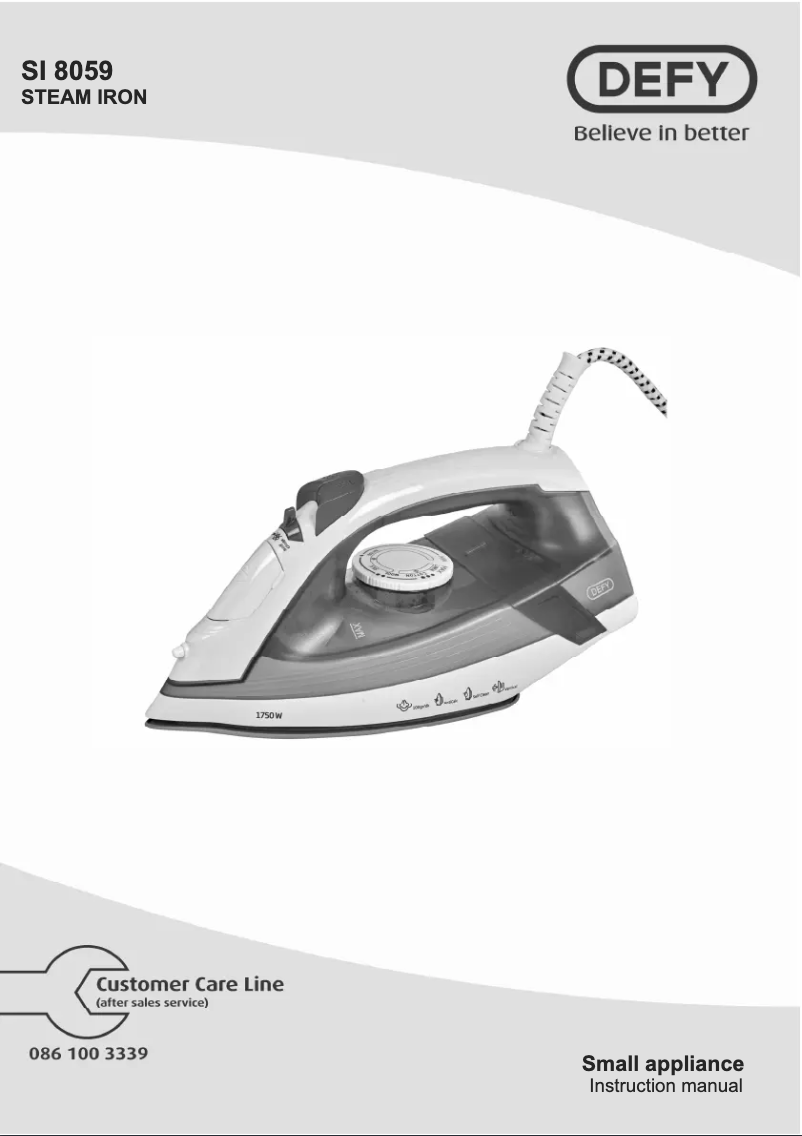 Page 1 de la notice Manuel utilisateur Defy SI8059A1