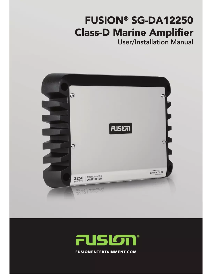 Page 1 de la notice Manuel utilisateur Fusion SG-DA12250