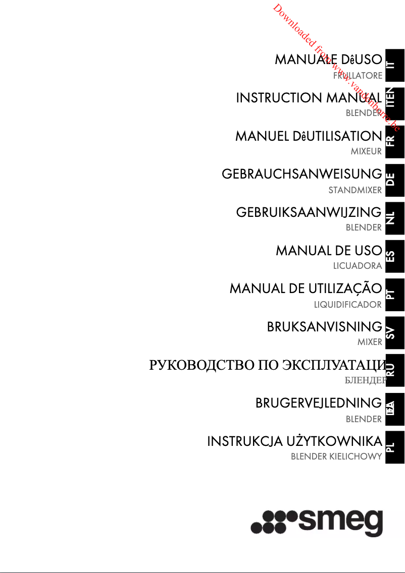 Página 1 del manual Manual de usuario Smeg BLF01