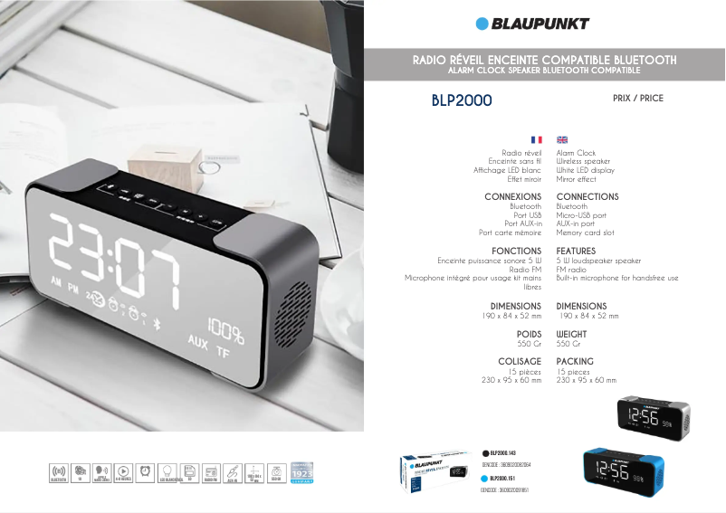 Page n°1 - Manuel utilisateur Blaupunkt BLP2000