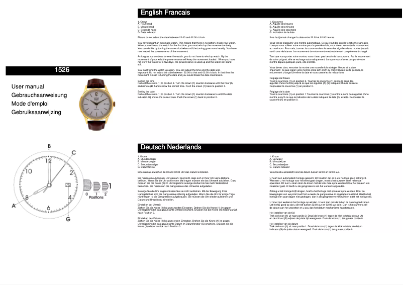 Page 1 de la notice Manuel utilisateur Davis 1526