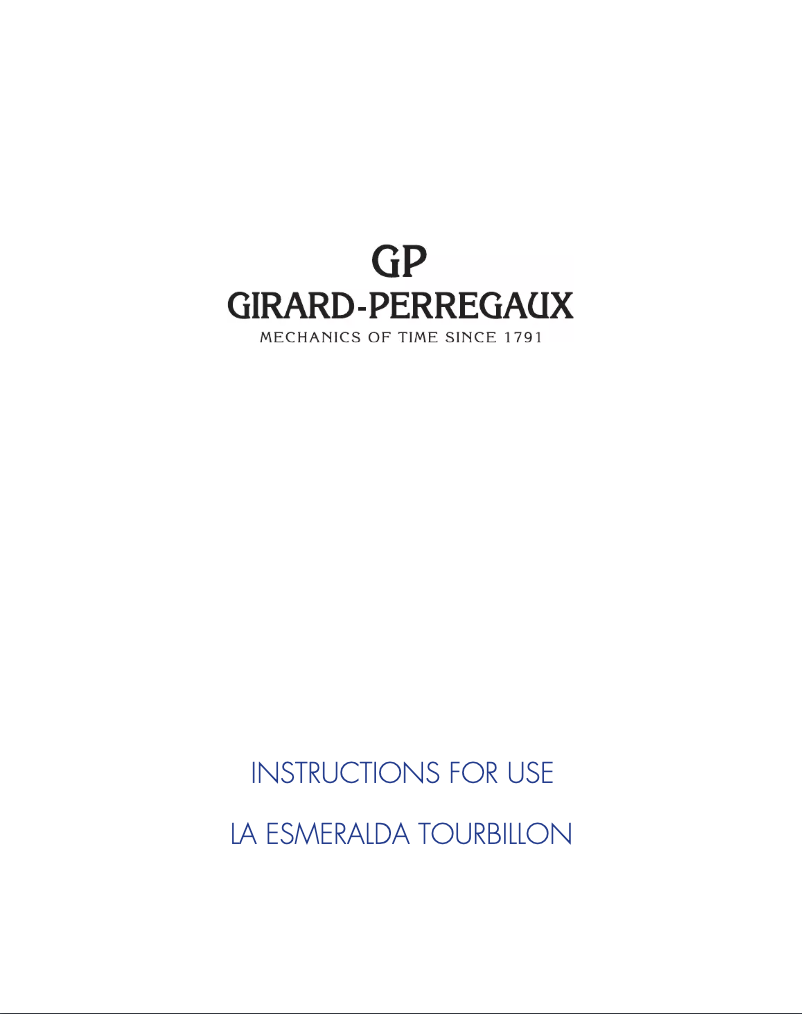 Página 1 del manual Manual de usuario Girard-Perregaux Bridges 99275-53-000-BA6E