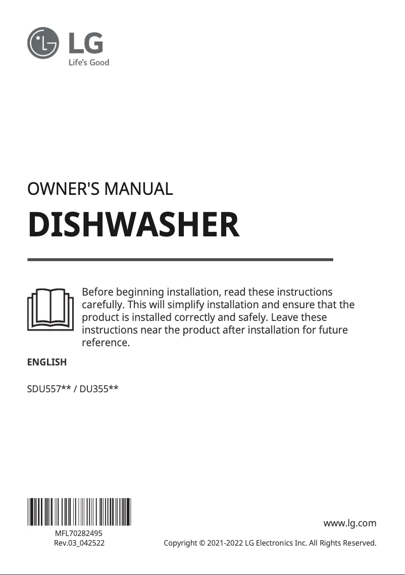 Página 1 del manual Manual de usuario LG SDU557HM