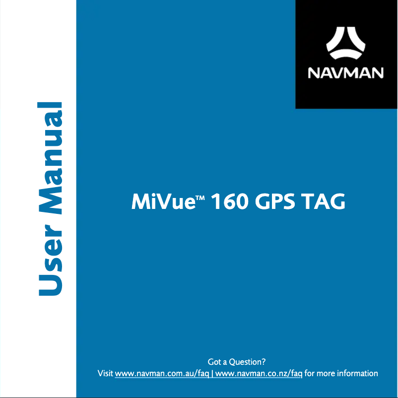 Page n°1 - Manuel utilisateur Navman MiVue 160 GPS TAG