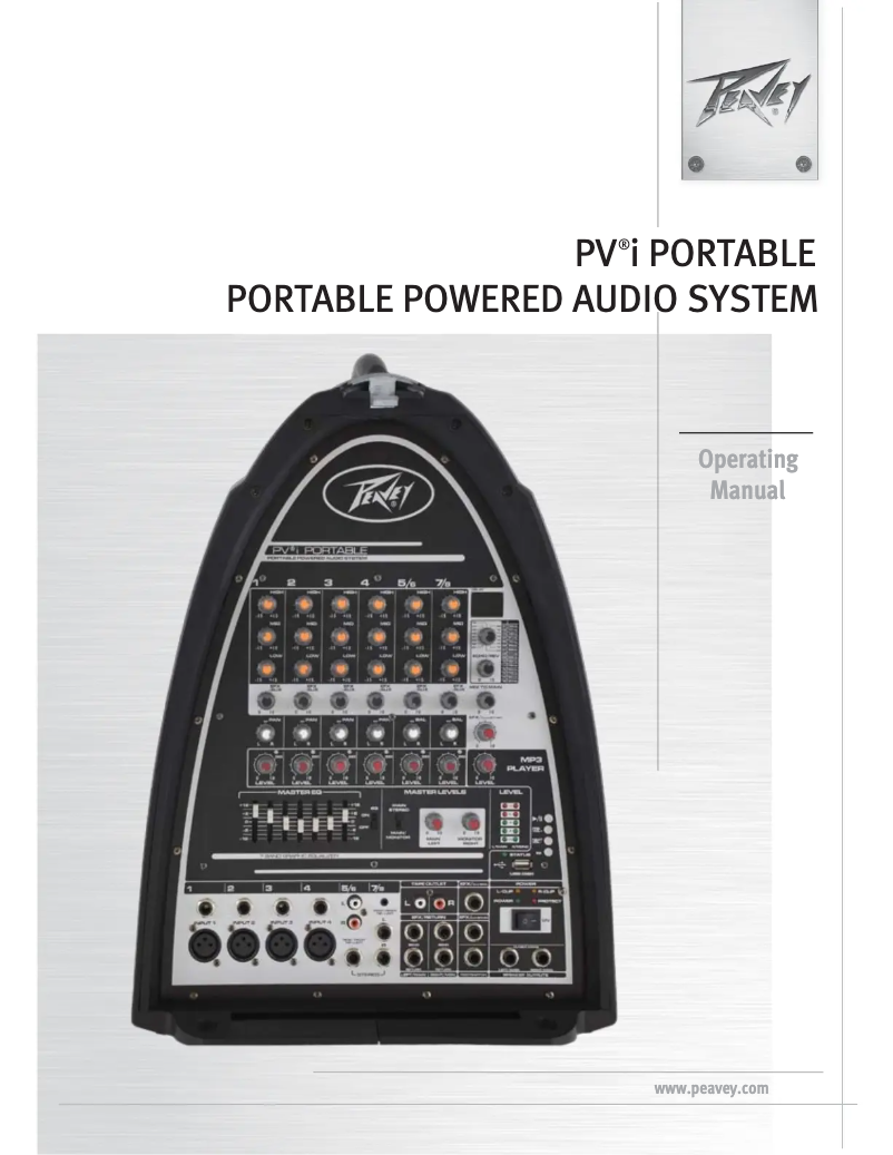 Page n°1 - Manuel utilisateur Peavey PVi Portable