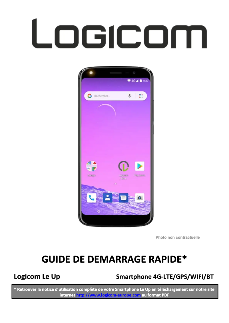Image de la première page du manuel de l'appareil Le Up