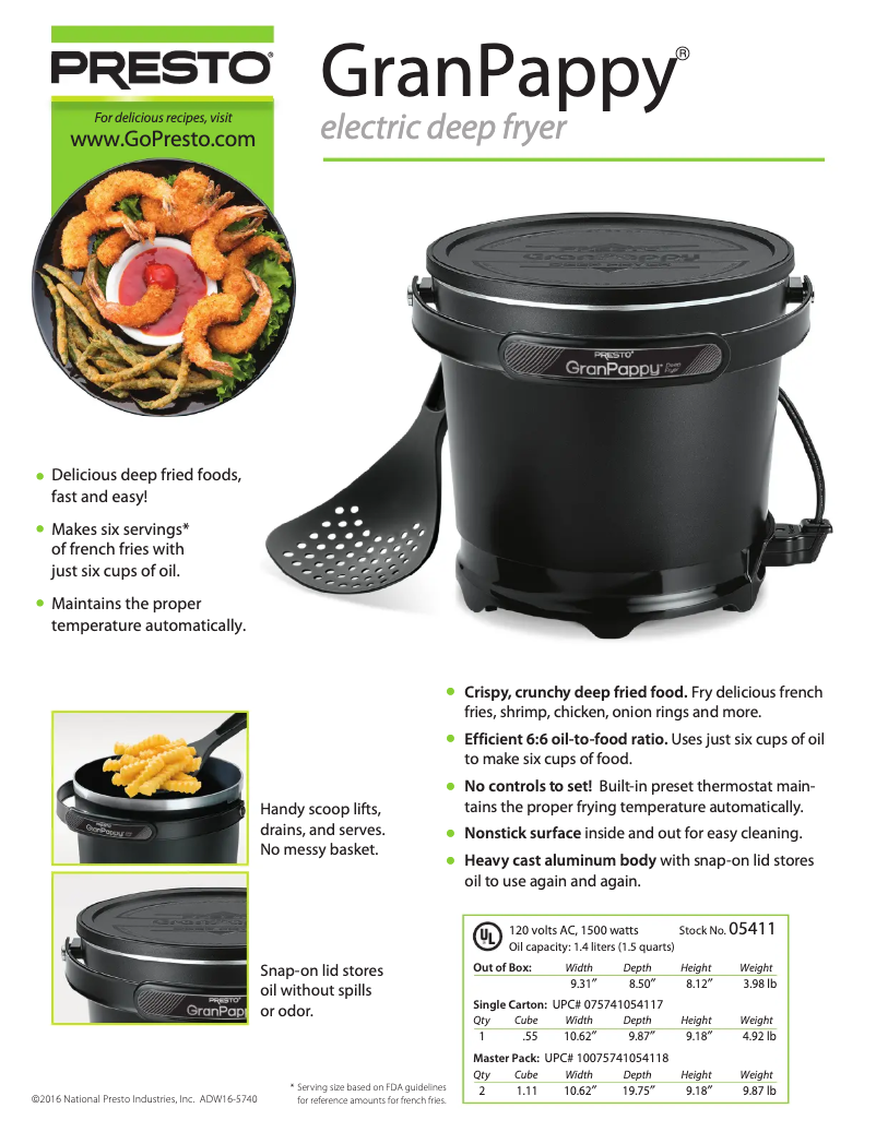 Image de la première page du manuel de l'appareil GranPappy 05411