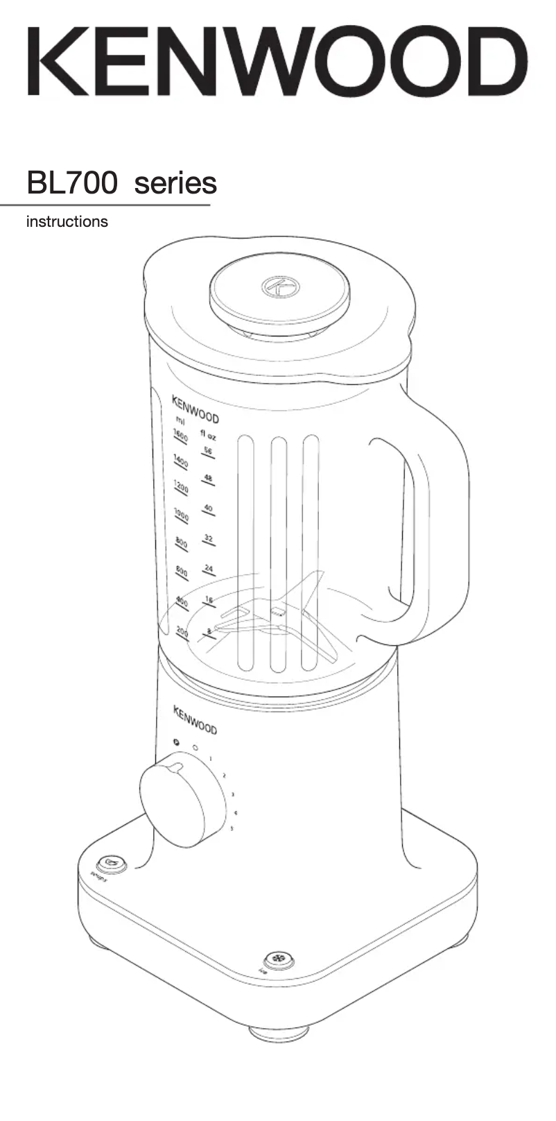 Image de la première page du manuel de l'appareil kMix BL700