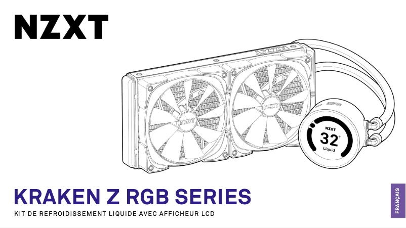 Page 1 de la notice Manuel utilisateur NZXT Kraken X53 RGB