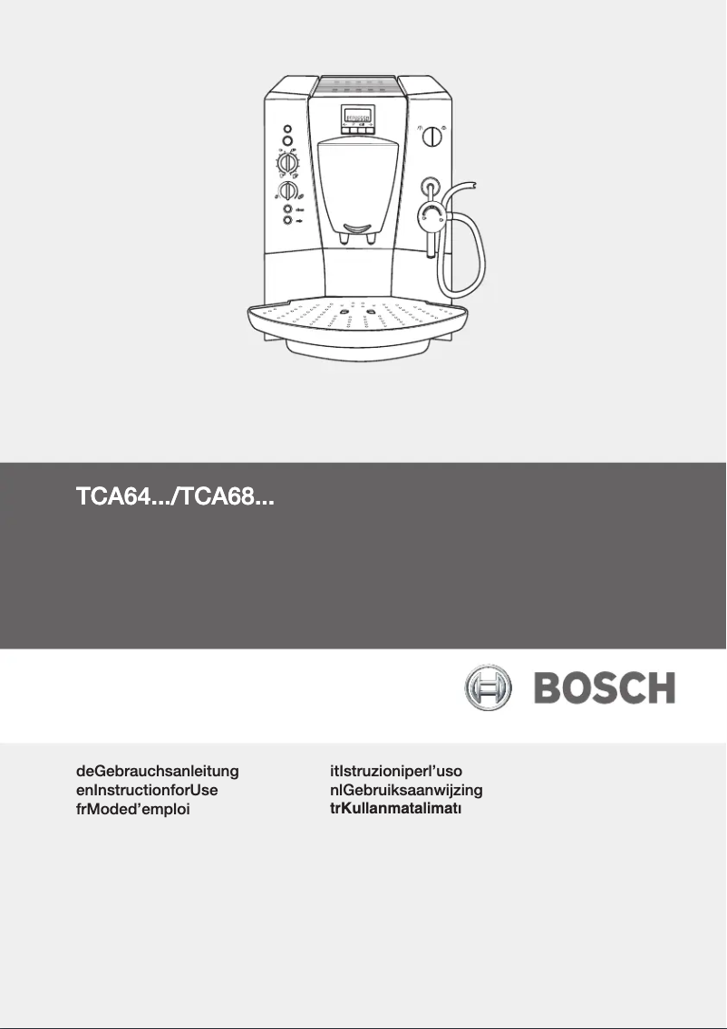Page n°1 - Manuel utilisateur Bosch TCA6401GB