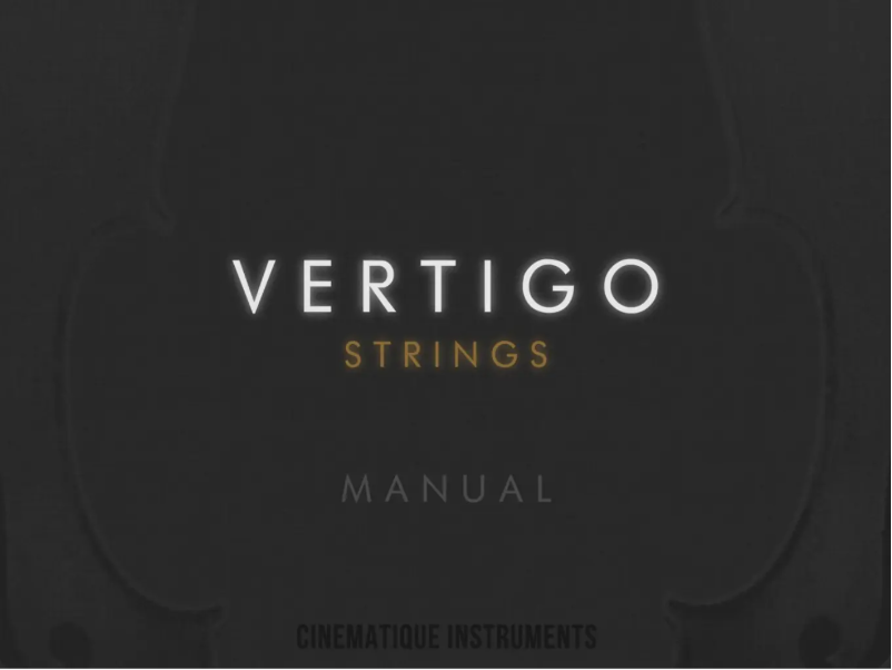 Image de la première page du manuel de l'appareil Vertigo Strings