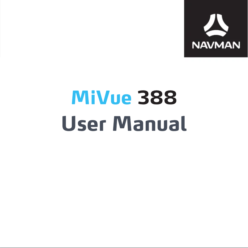 Page n°1 - Manuel utilisateur Navman MiVue 388
