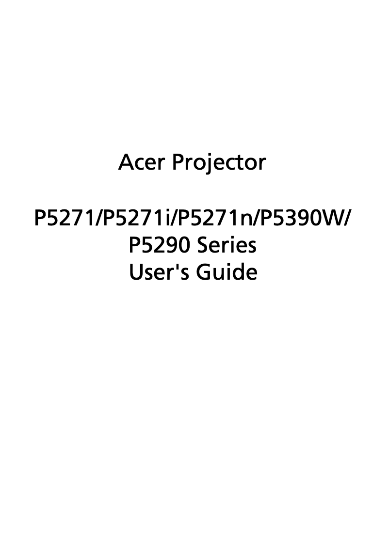 Image de la première page du manuel de l'appareil P5390W
