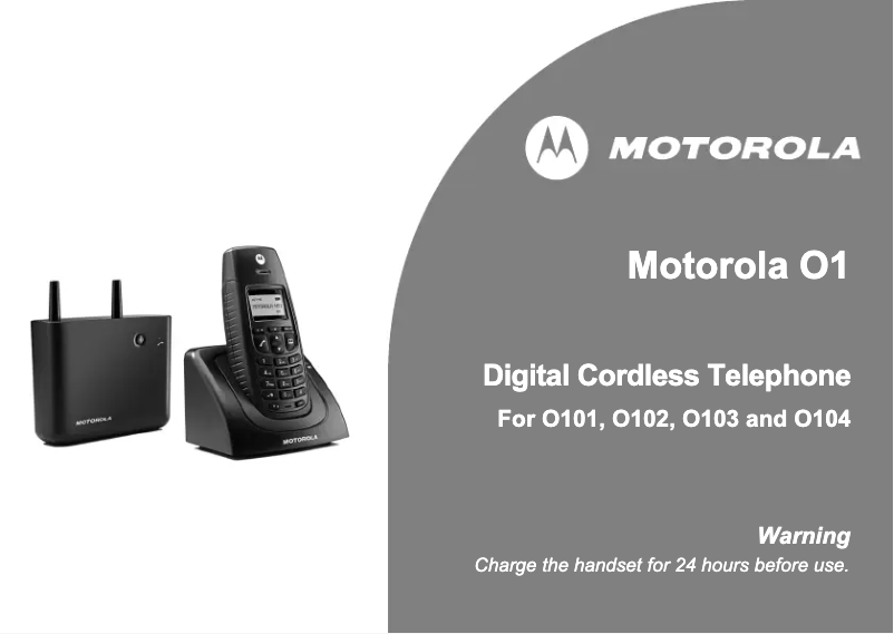 Page n°1 - Manuel utilisateur Motorola O1-01