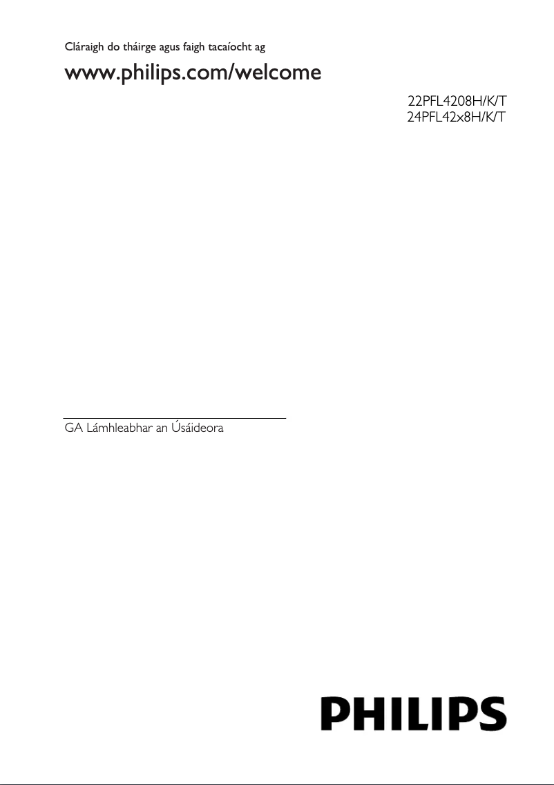 Imagen de la primera página del manual del dispositivo 24PFL4228H