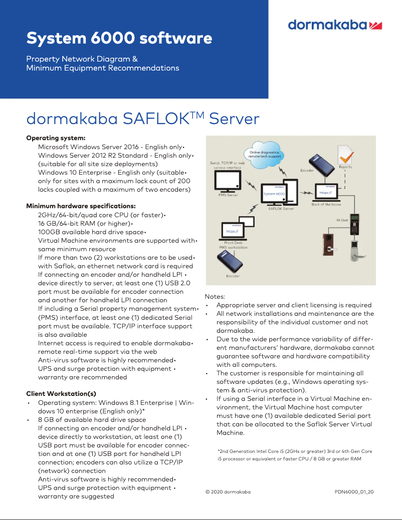 Page n°1 - Brochure Dormakaba Saflok System 6000