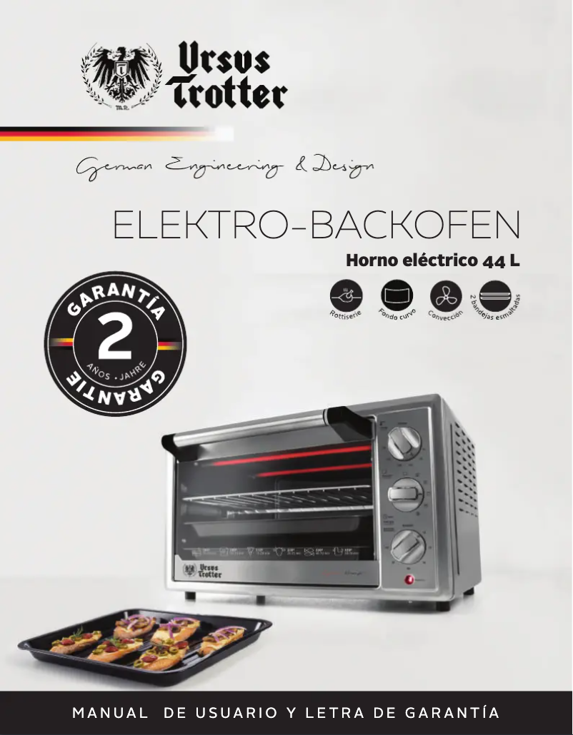 Imagen de la primera página del manual del dispositivo UT-BACKOFEN 38