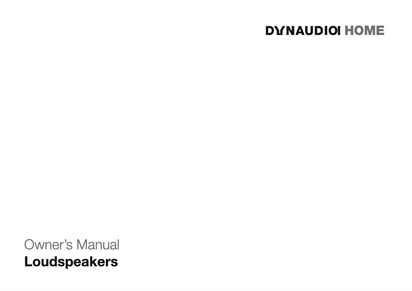 Page n°1 - Manuel utilisateur Dynaudio Excite X28C