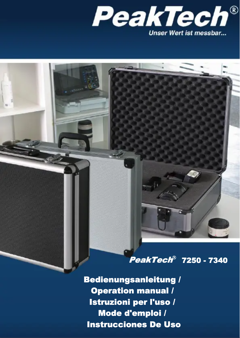 Page n°1 - Manuel utilisateur PeakTech 7340