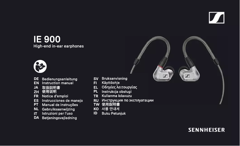Page n°1 - Manuel utilisateur Sennheiser IE 900