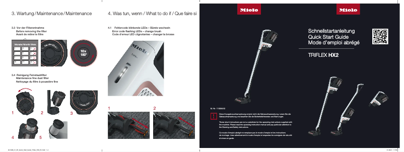 Página 1 del manual Manual de usuario Miele Triflex HX2 Cat & Dog Plus