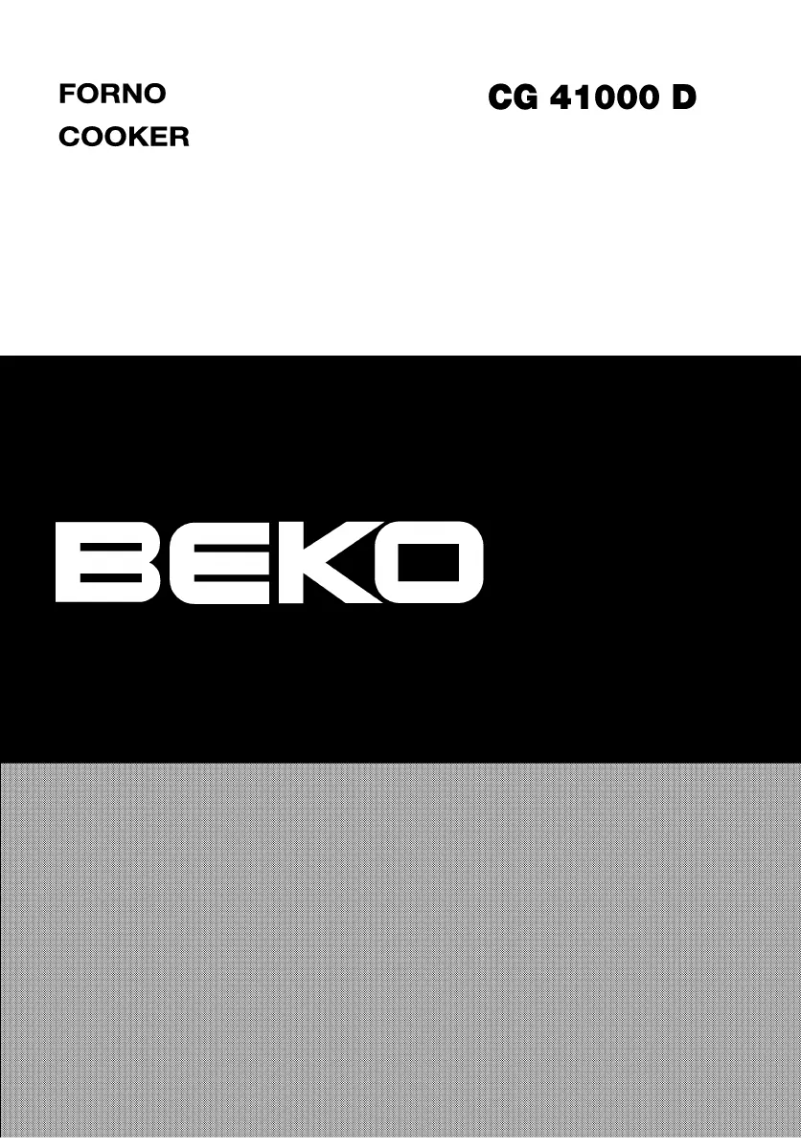 Page 1 de la notice Manuel utilisateur Beko CG 41000 D