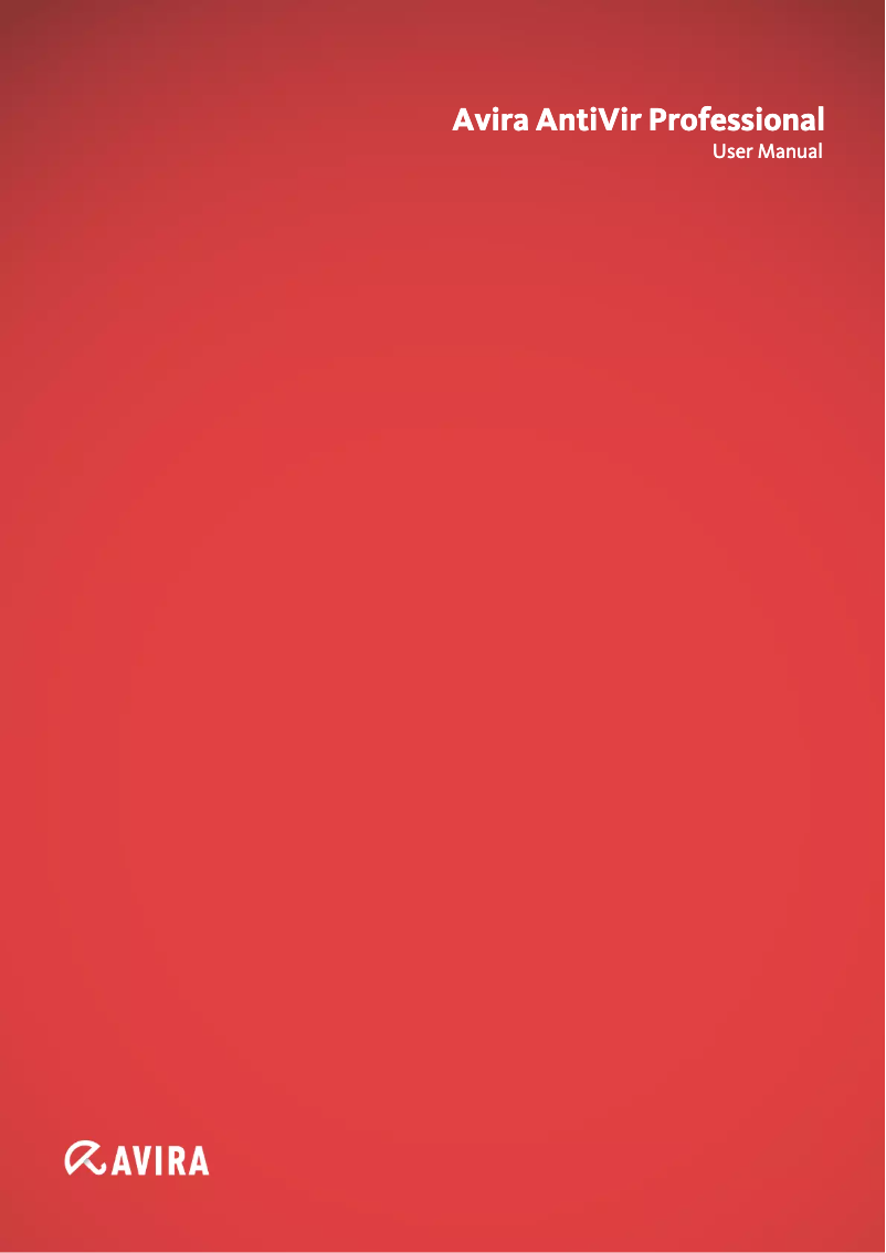 Image de la première page du manuel de l'appareil AntiVir Professional