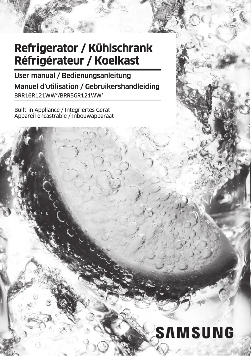 Page 1 de la notice Manuel utilisateur Samsung BRR16R121WW/EF