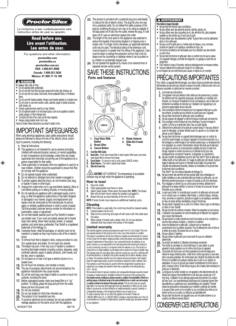 Image de la première page du manuel de l'appareil 24215PS