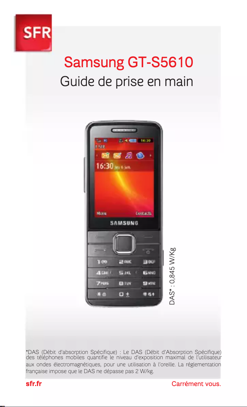Page n°1 - Manuel utilisateur Samsung S5610