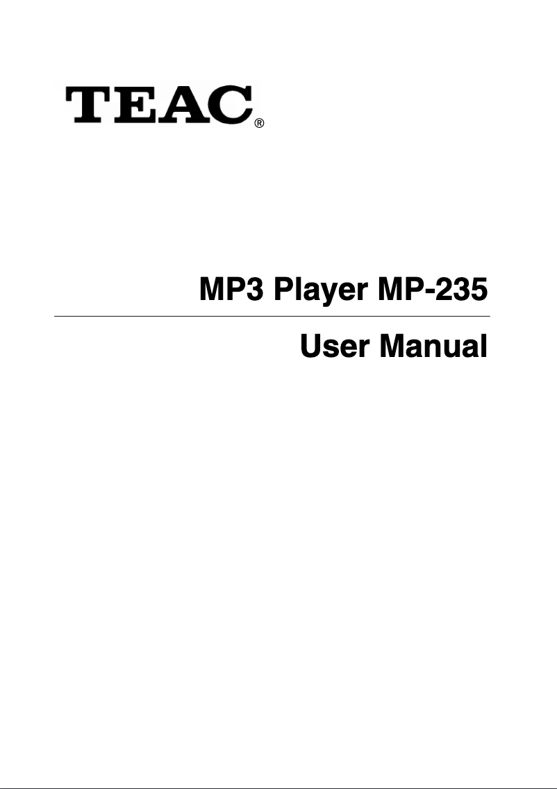 Image de la première page du manuel de l'appareil MP-235