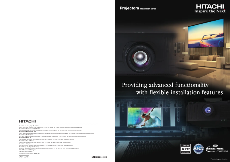 Página 1 del manual Guía de instalación Hitachi LP-WU6600