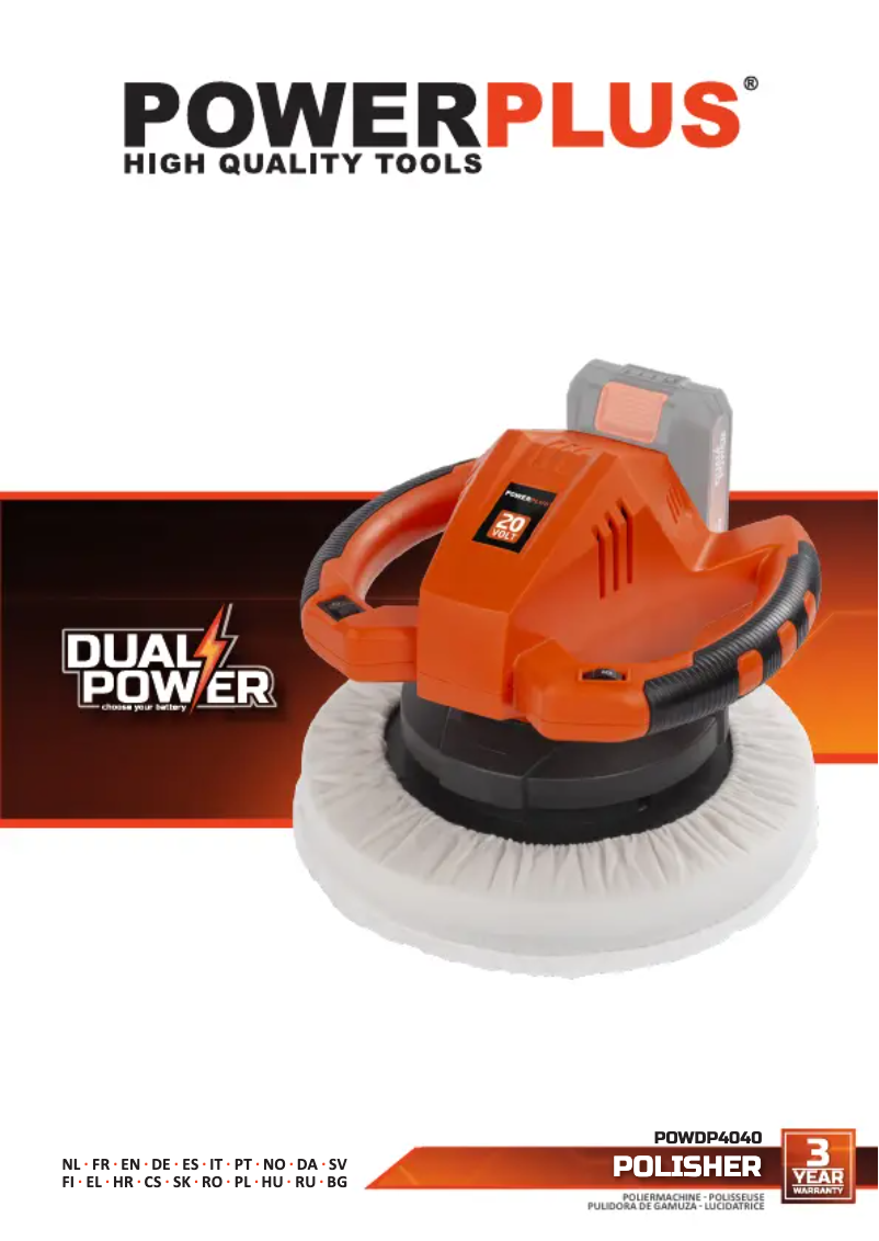 Image de la première page du manuel de l'appareil POWDP4040