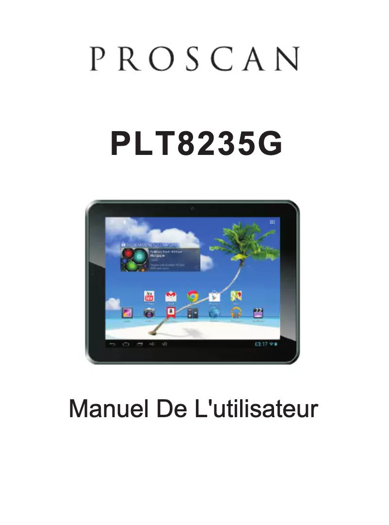 Image de la première page du manuel de l'appareil PLT8235-G