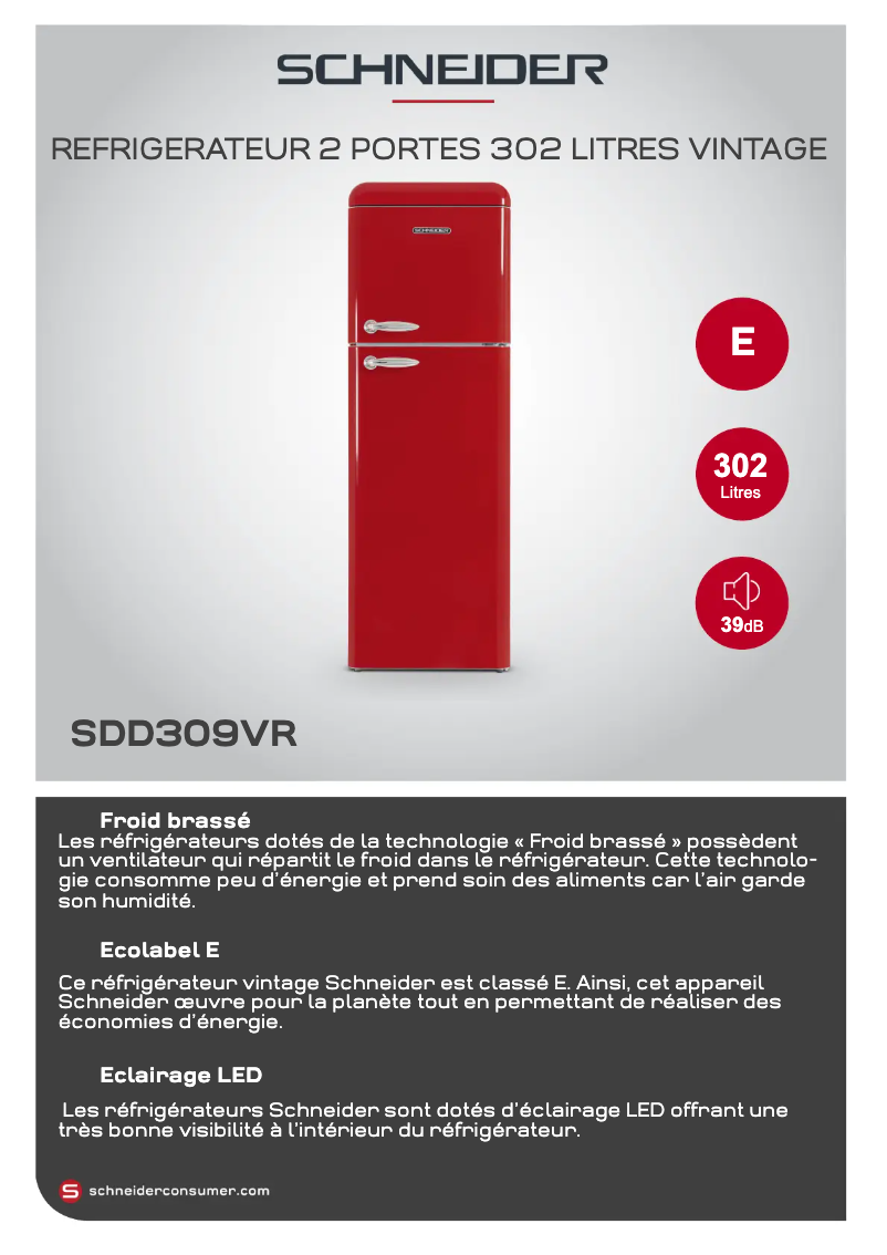 Página 1 del manual Ficha técnica Schneider SCDD309VR