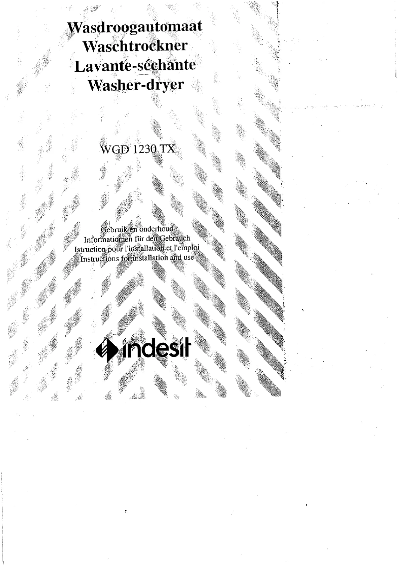 Page 1 de la notice Manuel utilisateur Indesit WGD 1230 TX