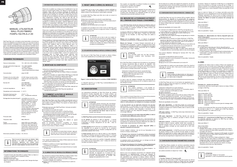 Image de la première page du manuel de l'appareil FGWPE-102