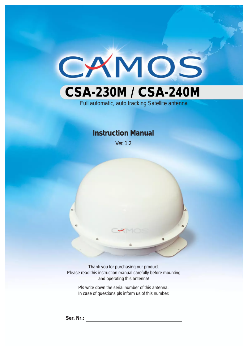 Imagen de la primera página del manual del dispositivo CSA-230M